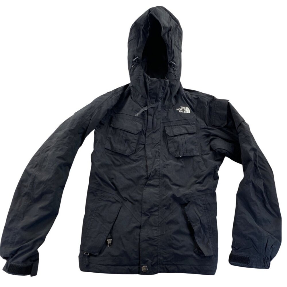The North Face Womens Black HyVent Hooded Jacket XS Waterproof Windproof All Sea